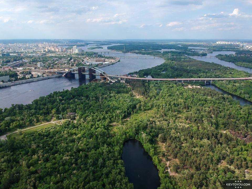 Вид с воздуха на Труханов остров