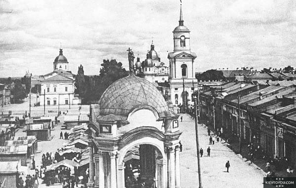 Фонтан Самсон в Киеве, фото 1880-х годов
